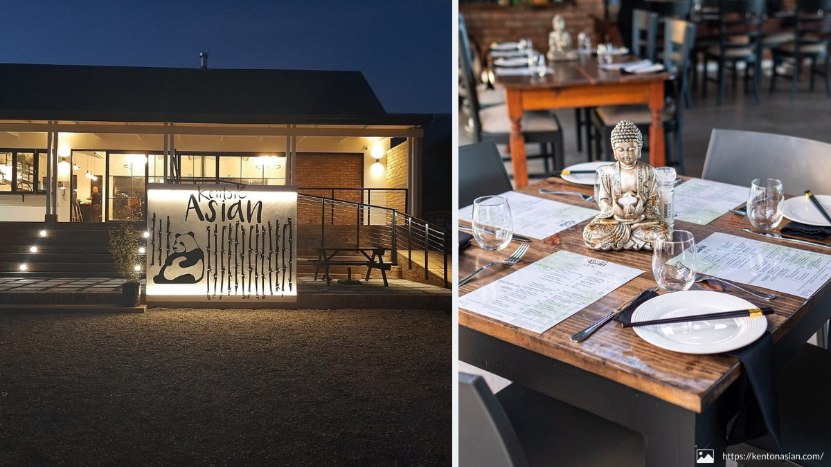 exterior and interior images of kenton asia restaurant