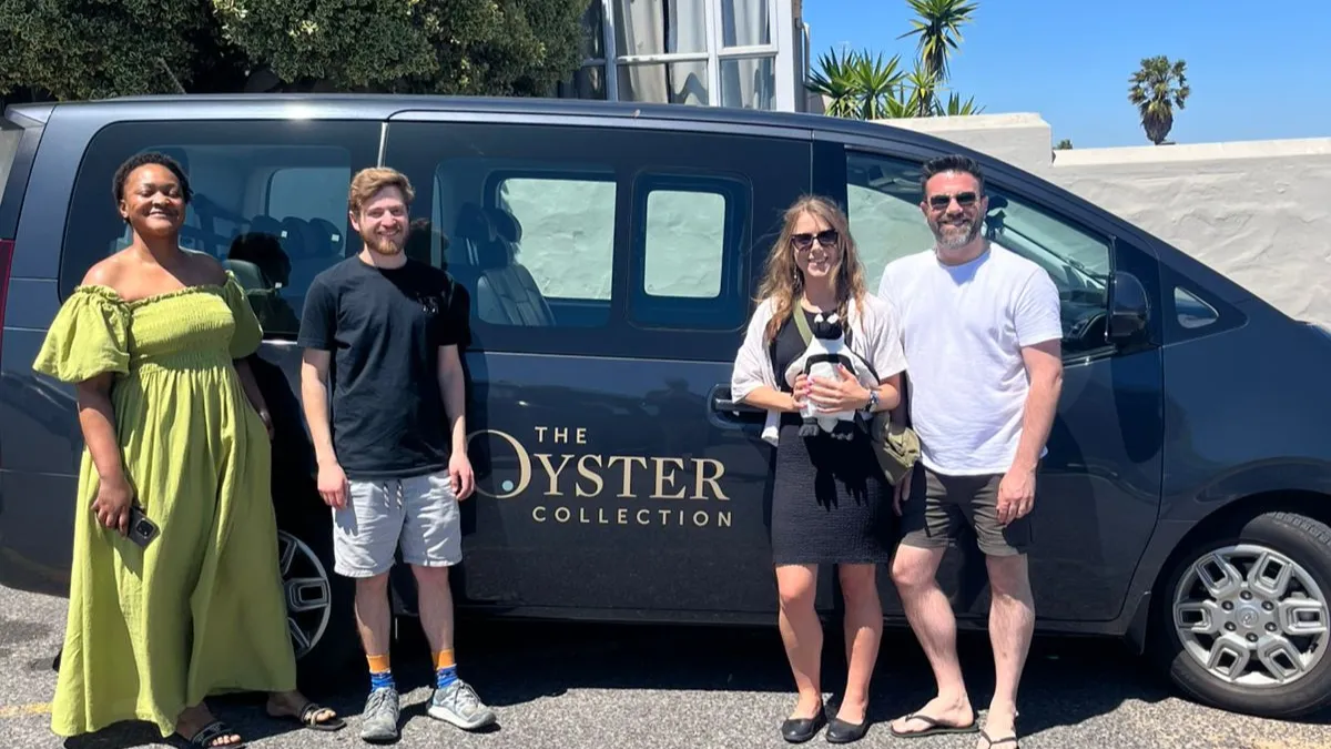 The Oyster Collection Tour vehicle taking guests on a tour