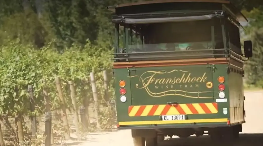 view of the wine tram from the back