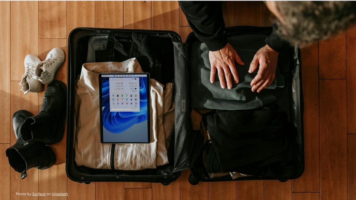 man packing a suitcase