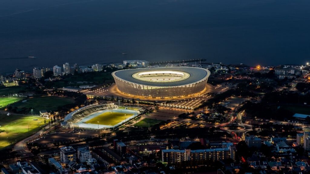 DHL stadium at night